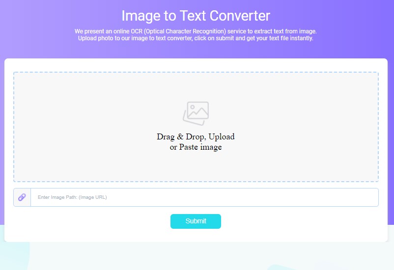 Image to text converter 